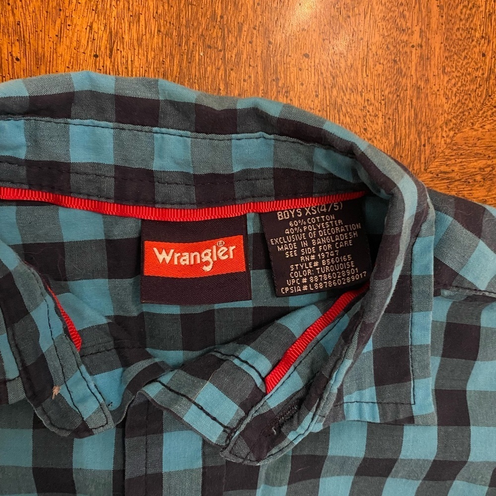 Wrangler Kids Boys Button Up Dress Shirt - Picture 3 of 3